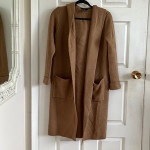 Forever 21 thick tan cardigan, with hood and pockets!